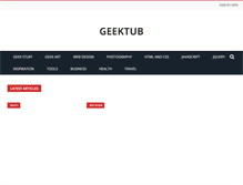 Tablet Screenshot of geektub.com
